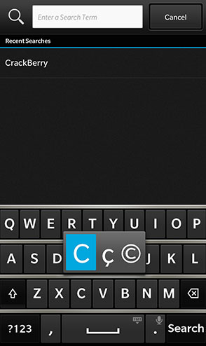 The BlackBerry 10 keyboard Photo: Crackberry