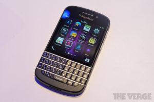 The BlackBerry Q10 Photo: The Verge